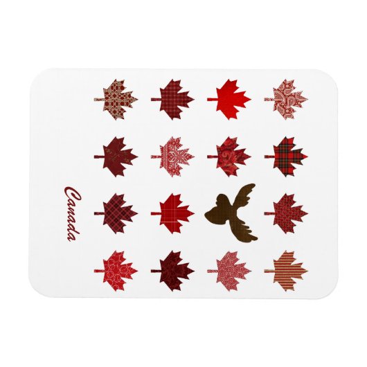 Canadese aple Leaf en Moose Magneet (Horizontaal)