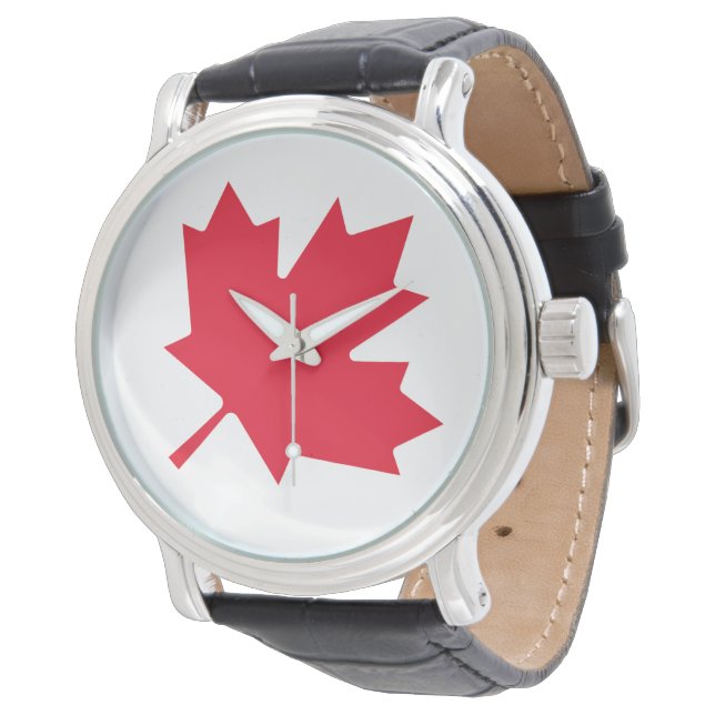Canadese aple Leaf Horloge (Gekanteld)