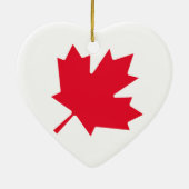 Canadese aple Leaf Keramisch Ornament (Achterkant)