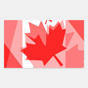 Canadese aple Leaf over Style CANADA Rechthoekige Sticker