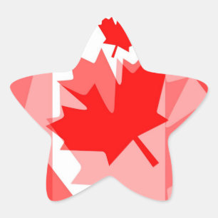 Canadese aple Leaf over Style CANADA Ster Sticker