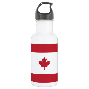 Canadese aple Leaf Red Stripe Water Fles