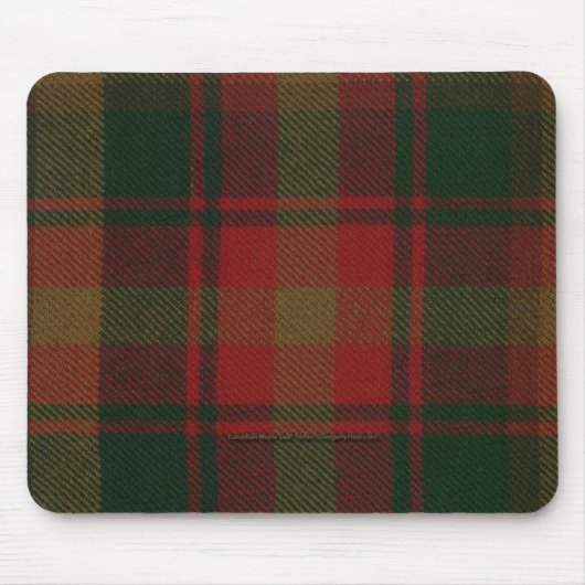 Canadese aple Leaf Tartan Mousepad Muismat (Voorkant)
