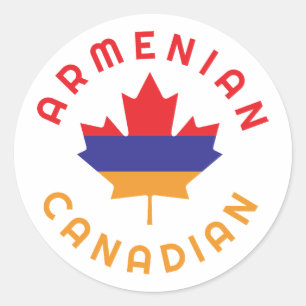 Canadese Armeense roots Ronde Sticker