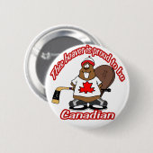 Canadese Beaver-Button Ronde Button 5,7 Cm (Voorkant /achterkant)