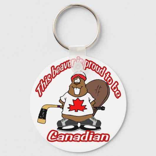 Canadese Beaver-Sleutelhanger Sleutelhanger (Voorkant)
