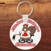 Canadese Beaver-Sleutelhanger Sleutelhanger (Voorkant)