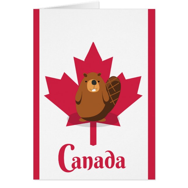 Canadese bever cartoon reisposter (Voorkant)