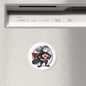 Canadese Bever Houthakker Buffalo Plaid Magneet (Insitu (Vaatwasser))