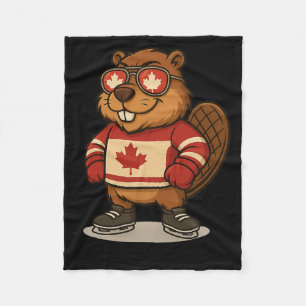 Canadese Beverensymbool Hockeyshirt 1 juli Canada Fleece Deken