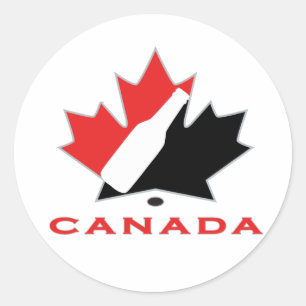 Canadese bierteam ronde sticker