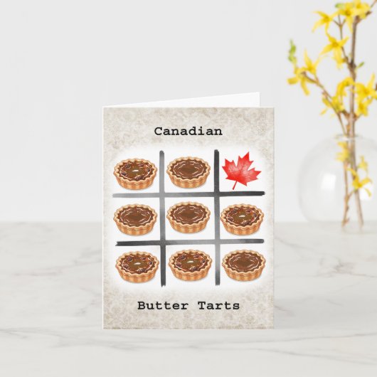 Canadese boter Tarts Grappige Canadese zoete lekke Kaart (Gele Bloem)