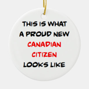 Canadese burger, trotse nieuwe keramisch ornament