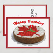 Canadese Cherry Maple Leaf Cake Kaart (Voorkant / Achterkant)