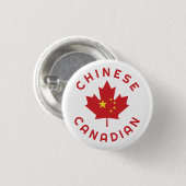 Canadese Chinese roots Ronde Button 3,2 Cm (Voorkant /achterkant)