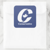 Canadese Conservatieve Partij Vierkante Sticker (Tas)