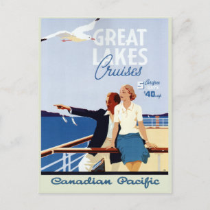  Canadese cruise Line Great Lakes Travel Briefkaart