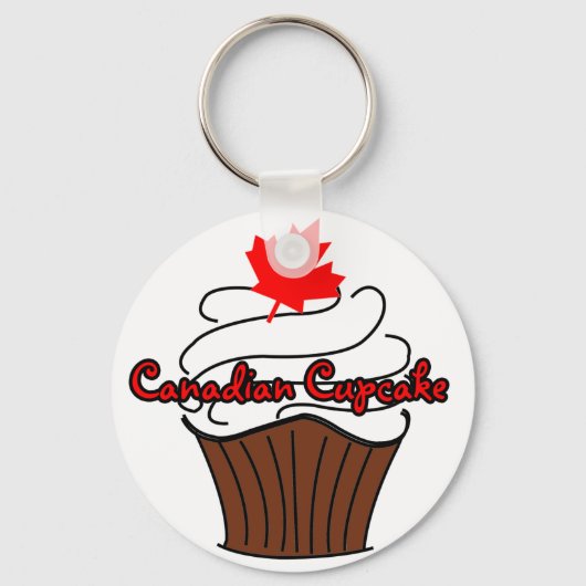 Canadese Cupcake-Sleutelhanger Sleutelhanger (Voorkant)