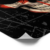 Canadese Dj Skull met hoofdtelefoon Poster (Hoek)