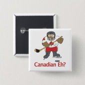 Canadese Eh? Vierkante Button 5,1 Cm (Voorkant /achterkant)