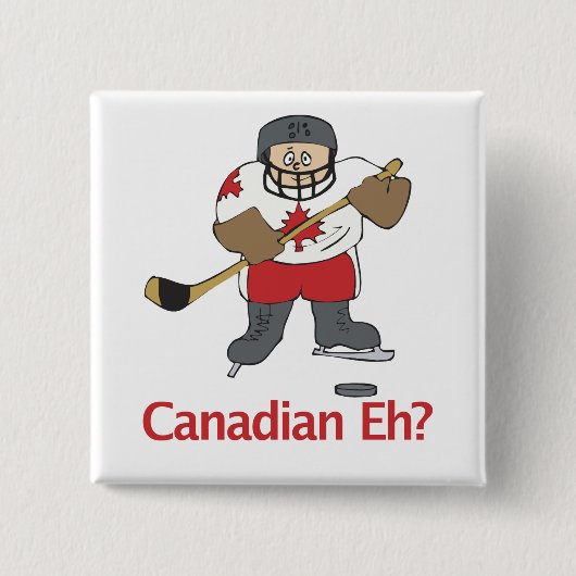 Canadese Eh? Vierkante Button 5,1 Cm (Voorkant)