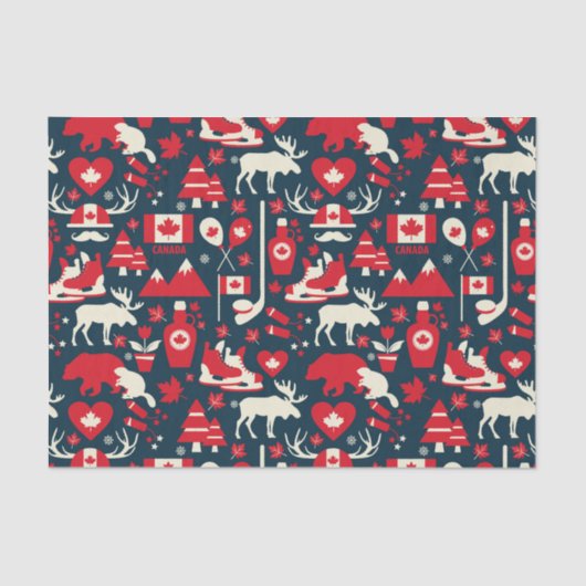 Canadese eland kerst tissuepapier (Voorkant)