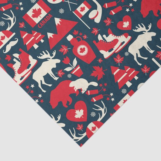 Canadese eland kerst tissuepapier (Detail)