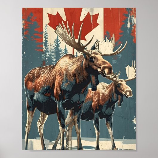 Canadese elanden  poster (Voorkant)