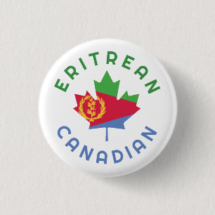 Canadese Eritrese Roots Ronde Button 3,2 Cm