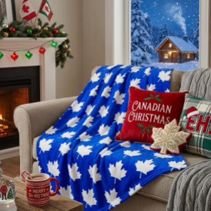 Canadese esdoornblad. CANADA. Patriottisch. Fleece Deken