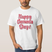 Canadese esdoornblad Vlag Happy Canada Day T-shirt (Voorkant)
