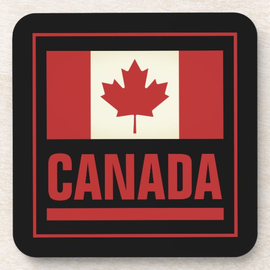  Canadese esdoornvlag van Canada Bier Onderzetter (Voorkant)