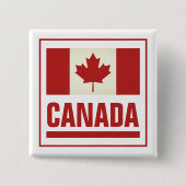  Canadese esdoornvlag van Canada Vierkante Button 5,1 Cm (Voorkant)