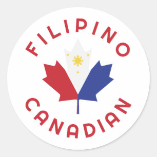 Canadese Filipijnse Roots Ronde Sticker