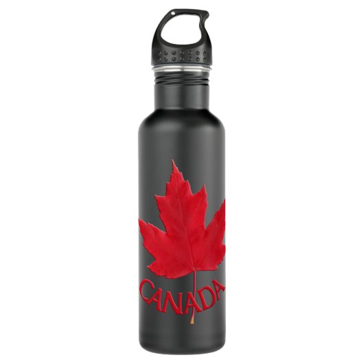 Canadese flesje rode mantel Leaf Souvenir fles (Voorkant)