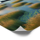 Canadese gans in rustige wetlands poster (Hoek)