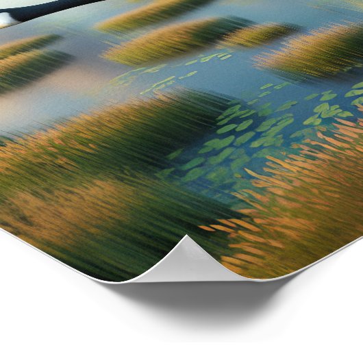 Canadese gans in rustige wetlands poster (Hoek)