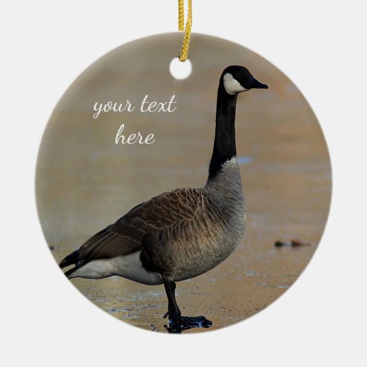 Canadese gans keramisch ornament (Voorkant)