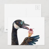 Canadese Gans met Ijs Briefkaart (Voorkant / Achterkant)