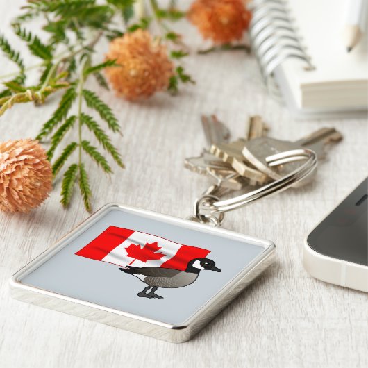 Canadese Gans & Vlag Sleutelhanger (Zijkant)