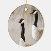 Canadese ganzen keramisch ornament (Links)