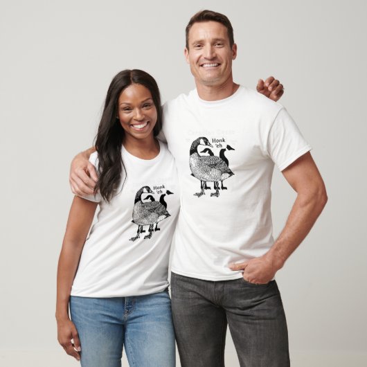 Canadese ganzen migreren naar Hockey Funny T-shirt (Unisex)