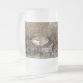 Canadese Ganzen Snack Tijd Frosted Mok (Voorkant links)