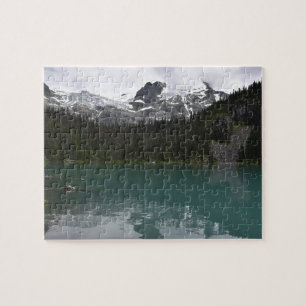 Canadese Glacier Lake Snow Covered Mountain Foto Legpuzzel