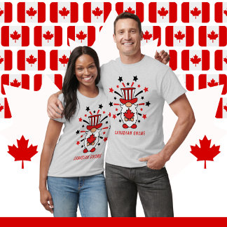 Canadese Gnome Stars Vuurwerk Canada Dag Unisex T-shirt