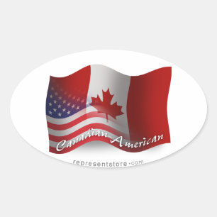 Canadese Golfvlag Ovale Sticker