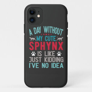 Canadese haarloze Sphynx Cat Owner Funny Gezegde iPhone 11 Hoesje