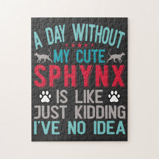 Canadese haarloze Sphynx Cat Owner Funny Gezegde Legpuzzel