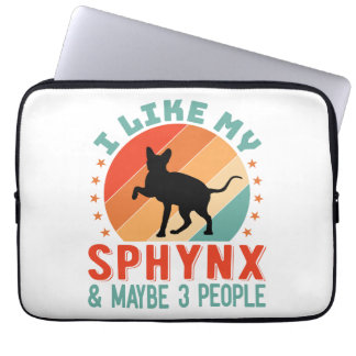 Canadese haarloze Sphynx Kat Eigenaar Humor Laptop Sleeve