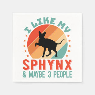 Canadese haarloze Sphynx Kat Eigenaar Humor Servet